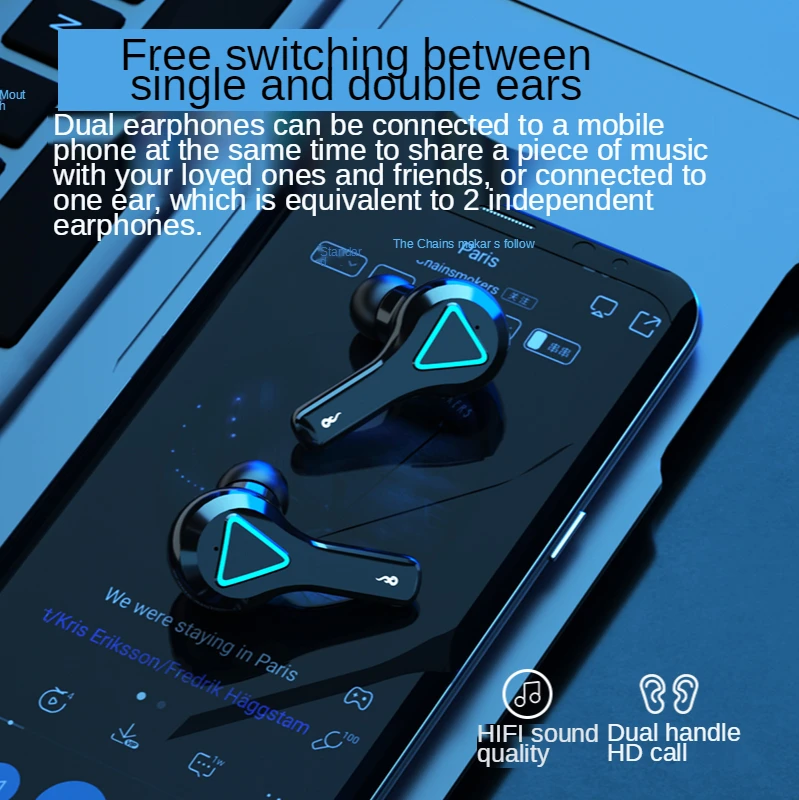 

Waterproof Bluetooth 5.0 Headphones TWS Wireless Earphones With Microphone Handsfree Earbuds Headset For Android IOS Smartphone