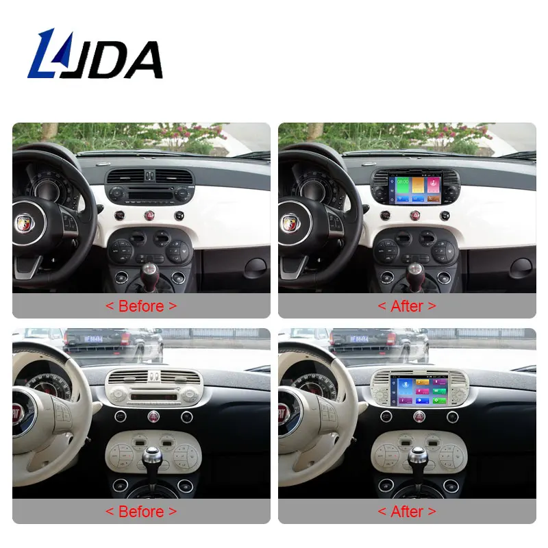 LJDA Android 10 0 автомобильный DVD плеер для FIAT 500 WIFI стерео Мультимедиа управление