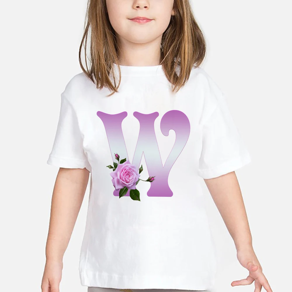 

Kawaii Harajuku Toddler Girl T Shirt Summer Soft Ropa Aesthetic Letter Flower Child Shirt Cozy Ropa Bebe Urbano Casual Kids Tops