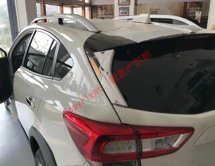 

ABS Chrome Rear Window Spoiler Side Pillar Post Cover Trim Molding For Subaru XV 2018 2019