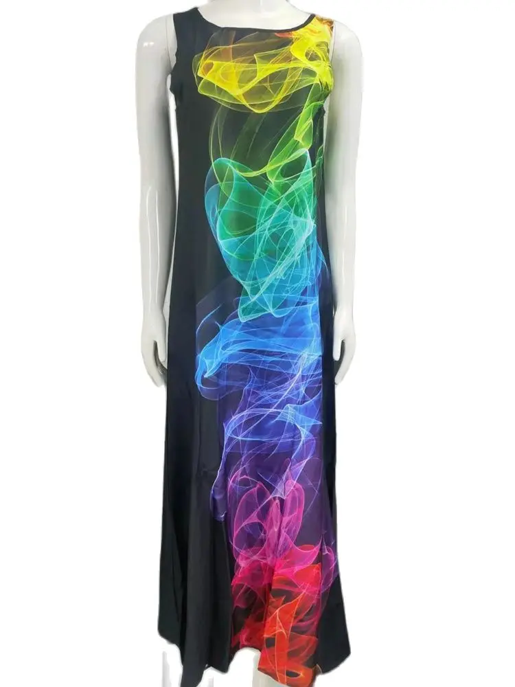 Сарафан женское летнее платье 2022 пикантное средней длины с принтом повседневное