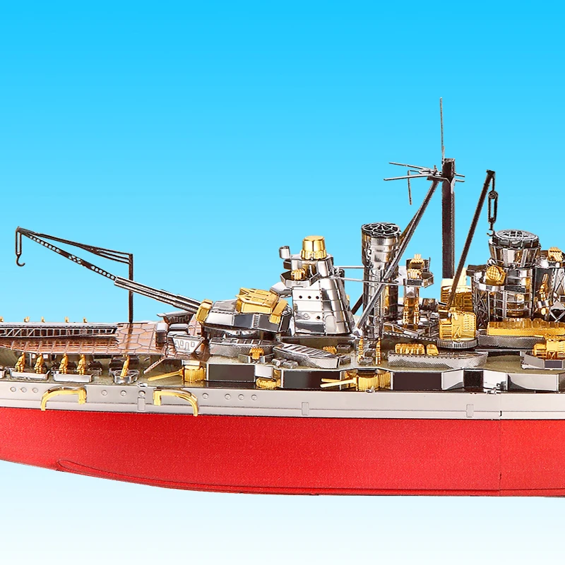 KONGOU BATTLESHIP pieccool P128-RSG 3 листа 350 деталей 3d Металлическая Модель для сборки