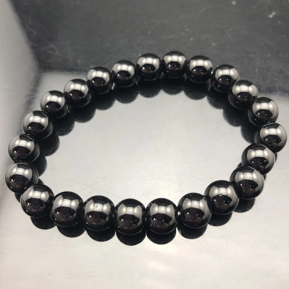 Black Onyx Натуральная чакра из бисера рок браслет для мужчин 8 мм натуральный камень Лава тигровый глаз матовый черный оникс бусины из лечебных камней очарование Йога женские ювелирные изделия - Окраска металла: Black Onyx