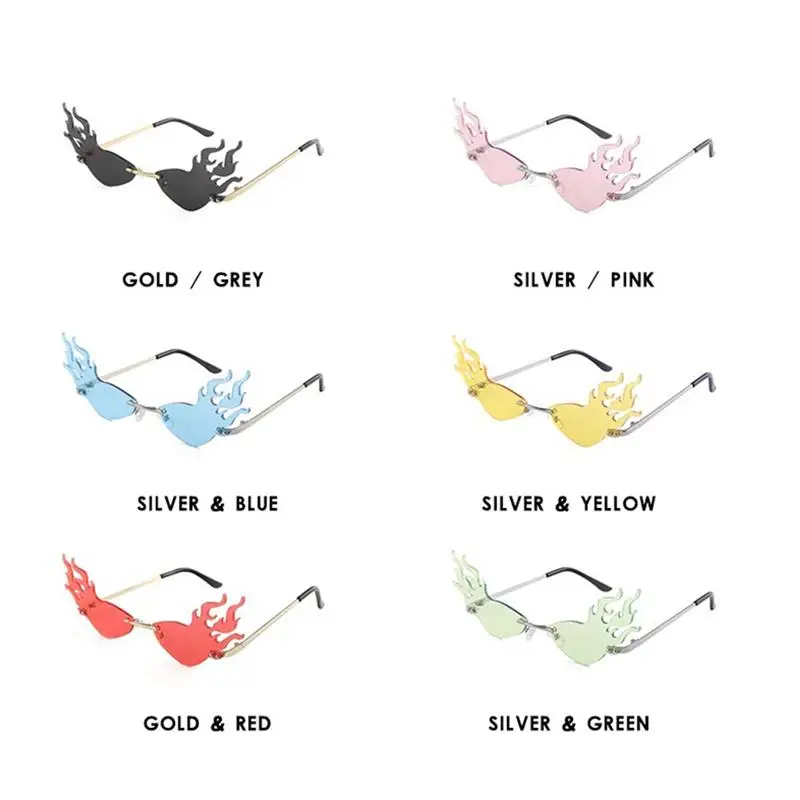 2020 новые модные солнцезащитные очки в форме пламени реквизит для фото