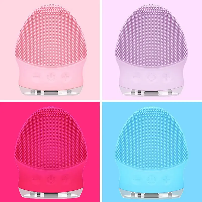 

New USB Charging Electric Silicone Waterproof Cleansing Instrument Beauty Pore Cleaner Face Wash Brush Massager