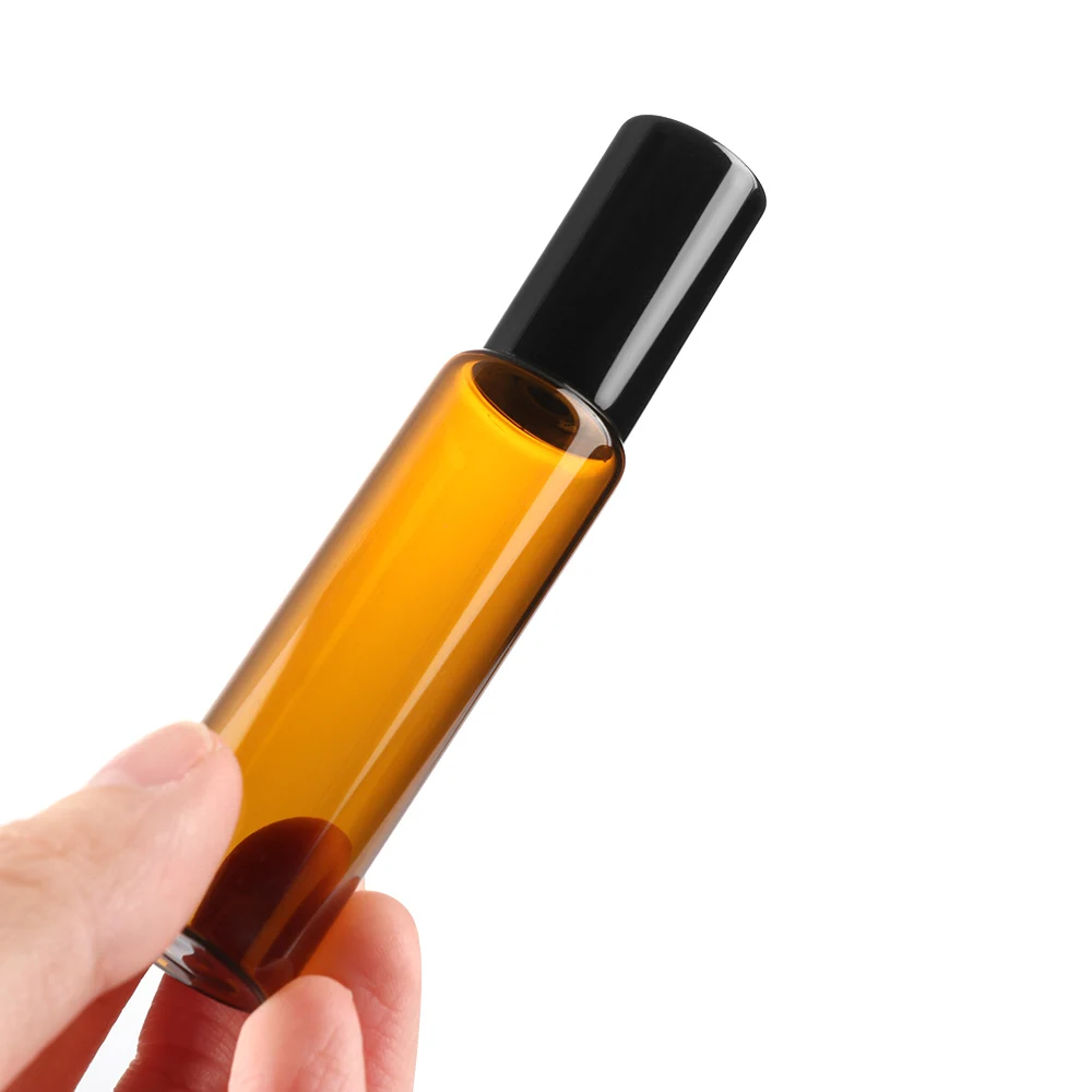 

5Pcs Empty Essential Oil Bottle Perfume Roller Ball Bottles Travel Amber Container Refillable 1/2/3/5/10ML Travel Accessories