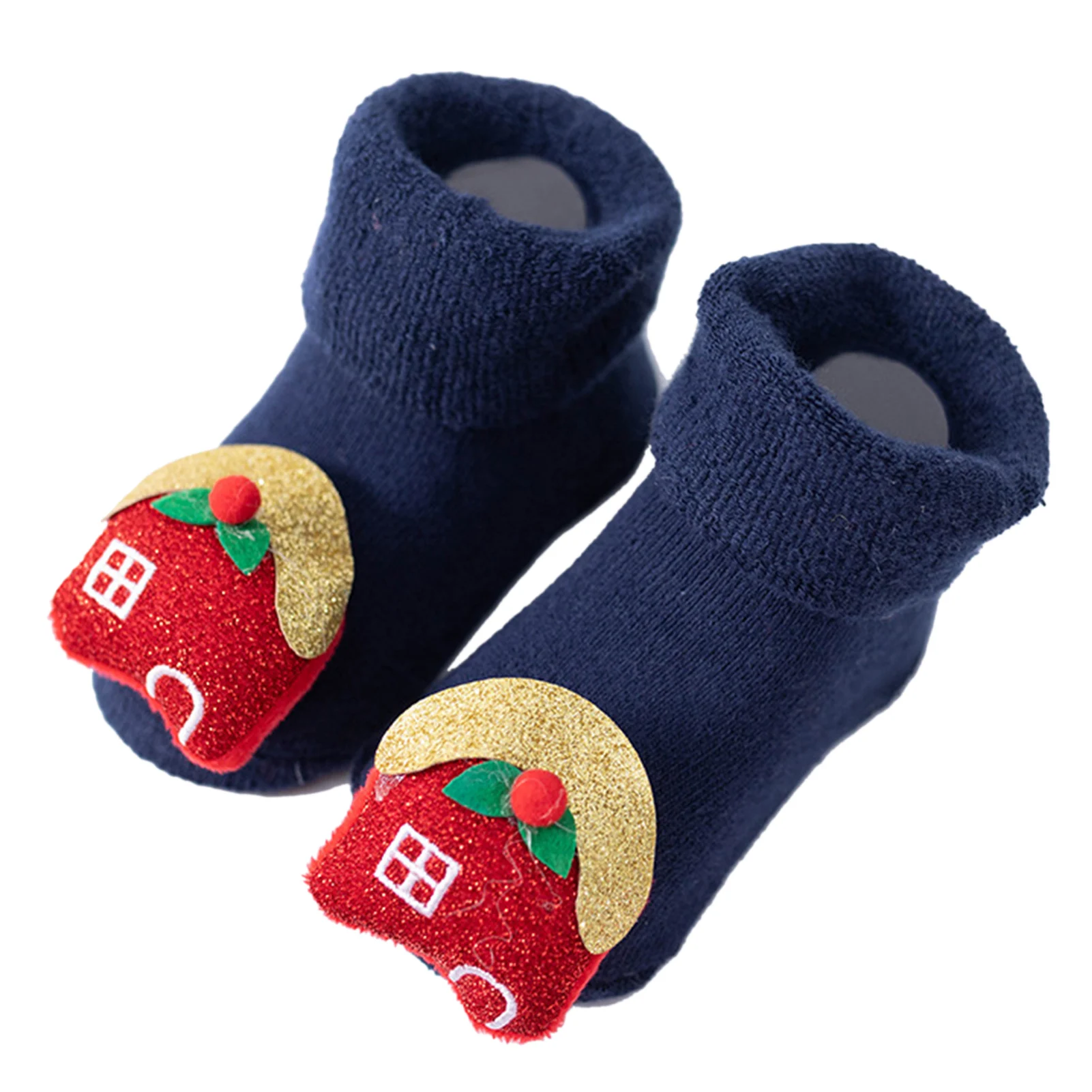 

Newborn Thick Warm Christmas Santa Elk Design Convenient Comfortable Multi-occasioanl Anti Slip Breathable Cotton Socks