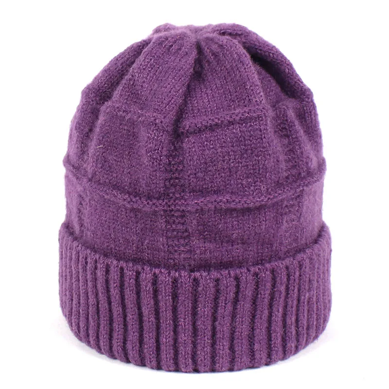 

Minhui Autumn Winter Hats for Girls Women Beanies Solid Wool Hat Warm Gorro Beanie Knitted Hat