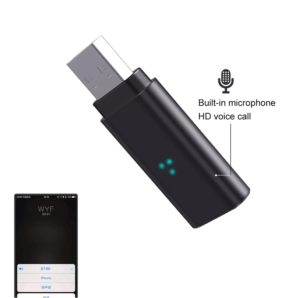 Микрофон гарнитура USB Bluetooth приемник 3 5 мм Aux кабель 0 EDR Aptx беспроводной аудио