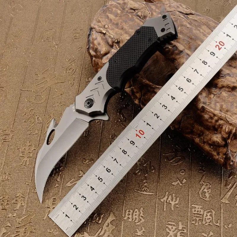 

2021 HW175 Newly Stainless Steel Outdoor Tools Claw Knife Function Camping Portable Tactics Tool Folding Open Edge Curved War Kn
