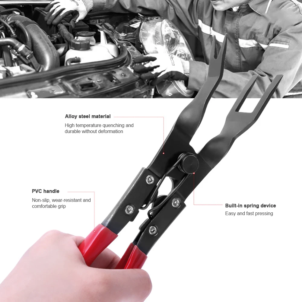 

Screwdriver Snap Pliers Panel Clip Puller Plier Auto Door Car Panel Trim Clip Removal Tool Polypropylene Material Strong Durable