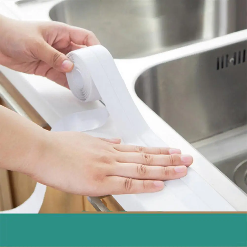 Лента для герметизации ванной душа раковины ванны белая самоклеящаяся