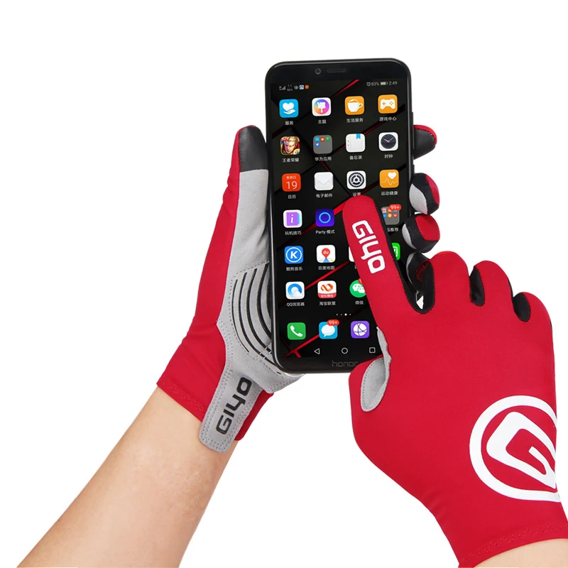 Giyo Touch Screen Long Full Finger Gloves Lycra Gel Pad Anti-slip Breathable MTB Bike Bicycle Riding Racing Mittens Men Women | Спорт и