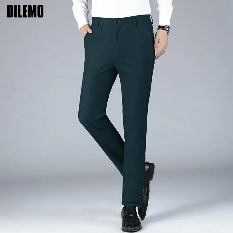 

Новинка, брендовая Повседневная Удобная мужская одежда, 2022, модные брюки, корейский стиль, красные прямые брюки с начесом, высокое качество