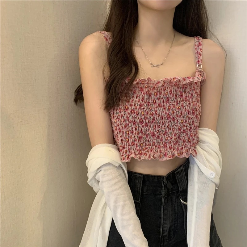 

Cheap wholesale 2021 spring summer new fashion casual lady beautiful nice women Tops woman female OL korean tank top Vy1385