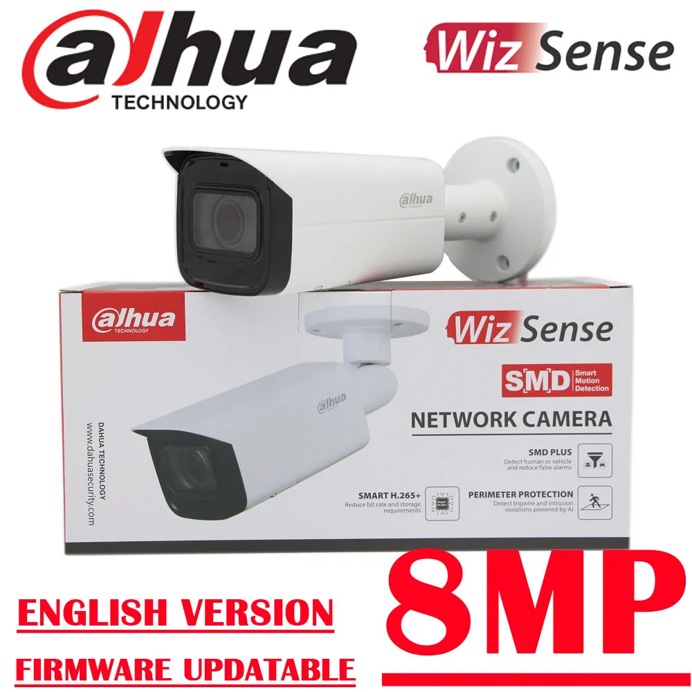 Сетевой видеорегистратор Dahua 8MP 4k IPC HFW3841T ZAS cctv IP камера переменным фокусным Пуля