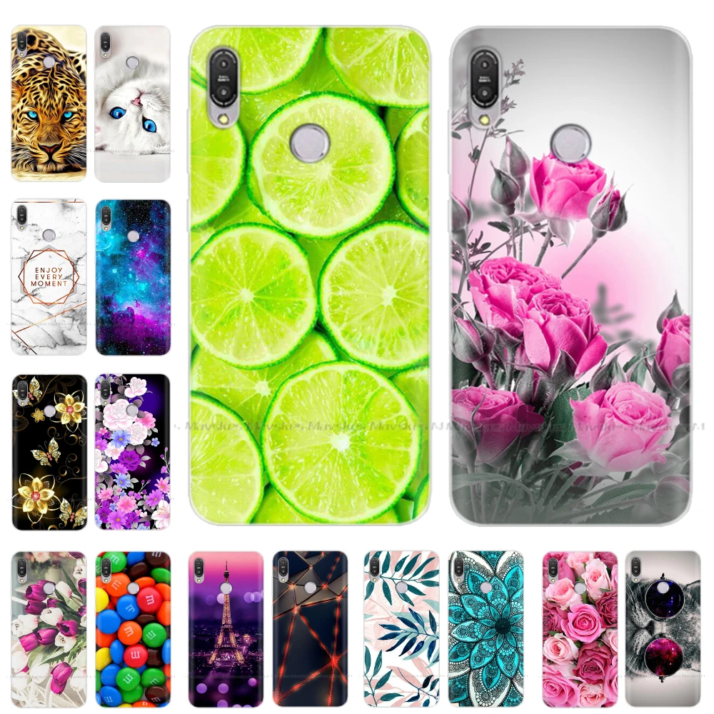 

Case for Asus Zenfone Max M2 ZB633KL case cover silicon soft tpu back cover for Asus ZB633KL Back Cover Capa Funda coque flower