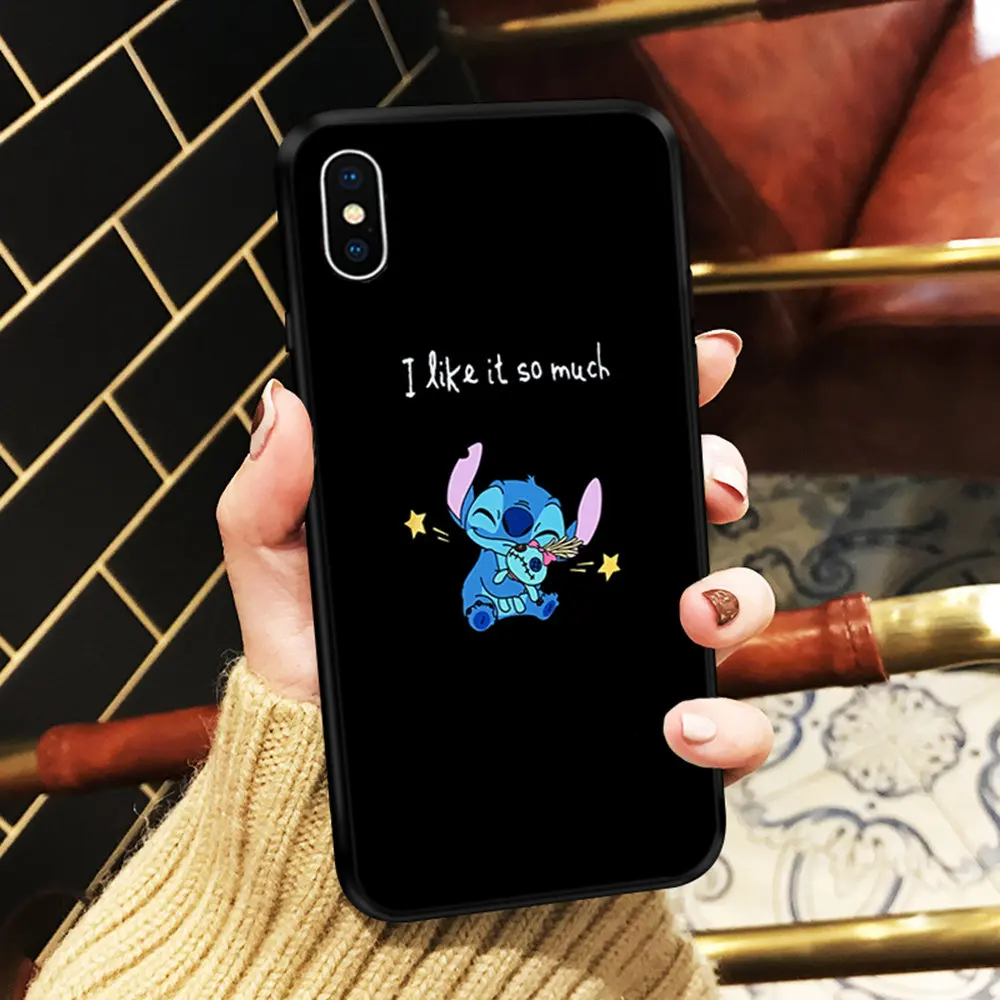 SJK2347140HB Lilo Ститч чехол Ohana Мягкий силиконовый чехол для телефона для iPhone 11 Pro X 5 S 5S XR XS Max 6 6S 7 8 Plus чехол Fundas Capinha Coque - Цвет: SJK2347140HB