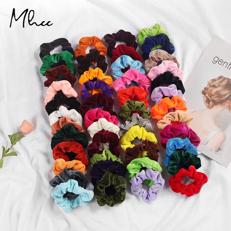 

1 комплект = 10 шт. Бархатные эластичные резинки для волос для женщин и девочек аксессуары для волос держатель для хвоста головной убор кольцо для волос