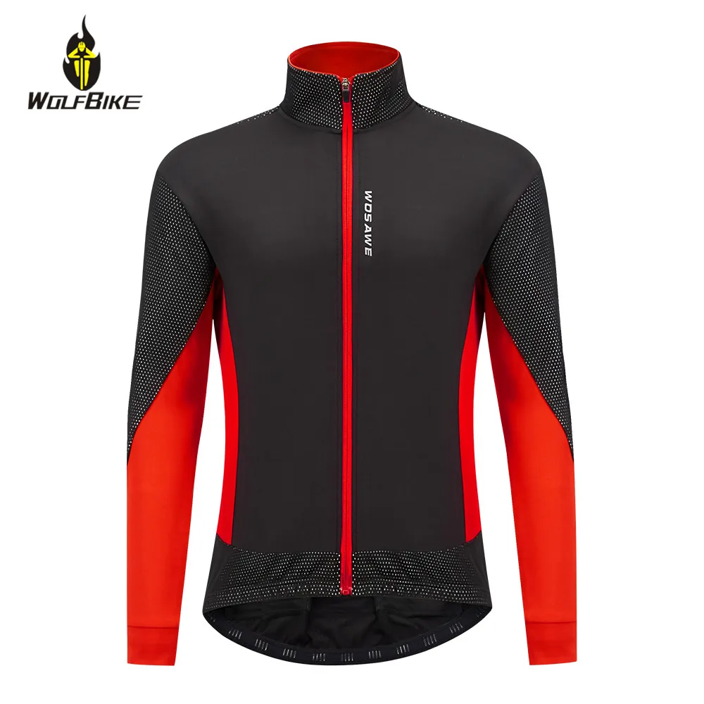 Зимние велосипедные куртки WOLFBIKE с мягкой оболочкой Мужская ветровка пальто