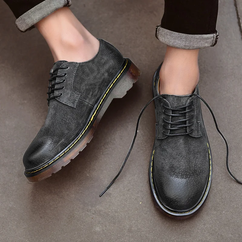 Мужские рабочие туфли Высококачественная кожаная обувь мужские повседневные