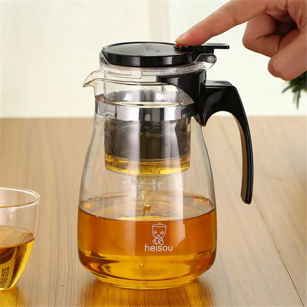 

1000ml Heat Resistant Glass Teapot Flower Tea Set Kettle Coffee Tea Pot Drinkware Set Stainless Steel Strainer Teapot