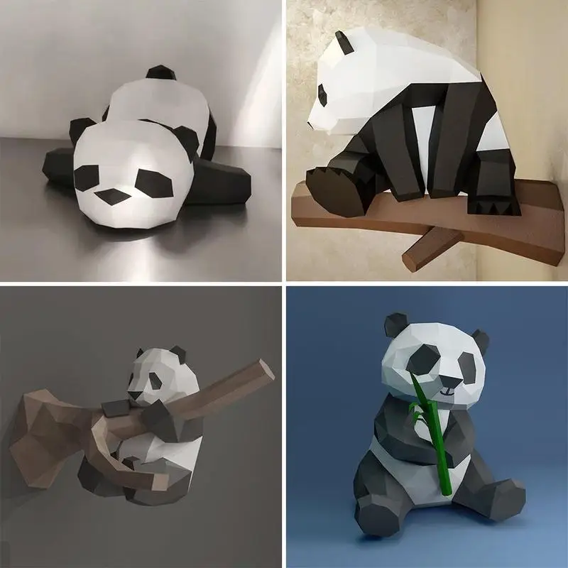 3D бумажные с пандой модель бумага для ручных поделок модельный орнамент