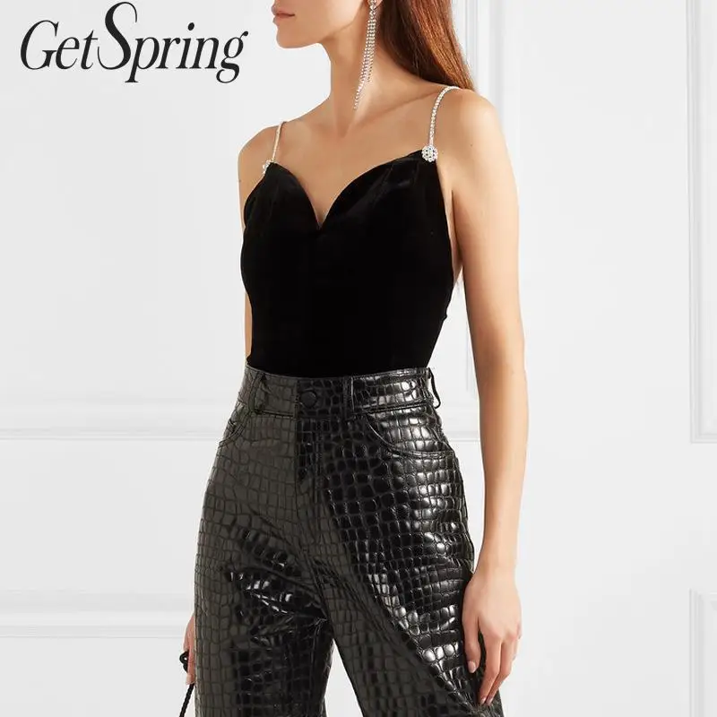 Getвесенняя Женская камзол Сексуальная Холтер v образный вырез открытая спина без