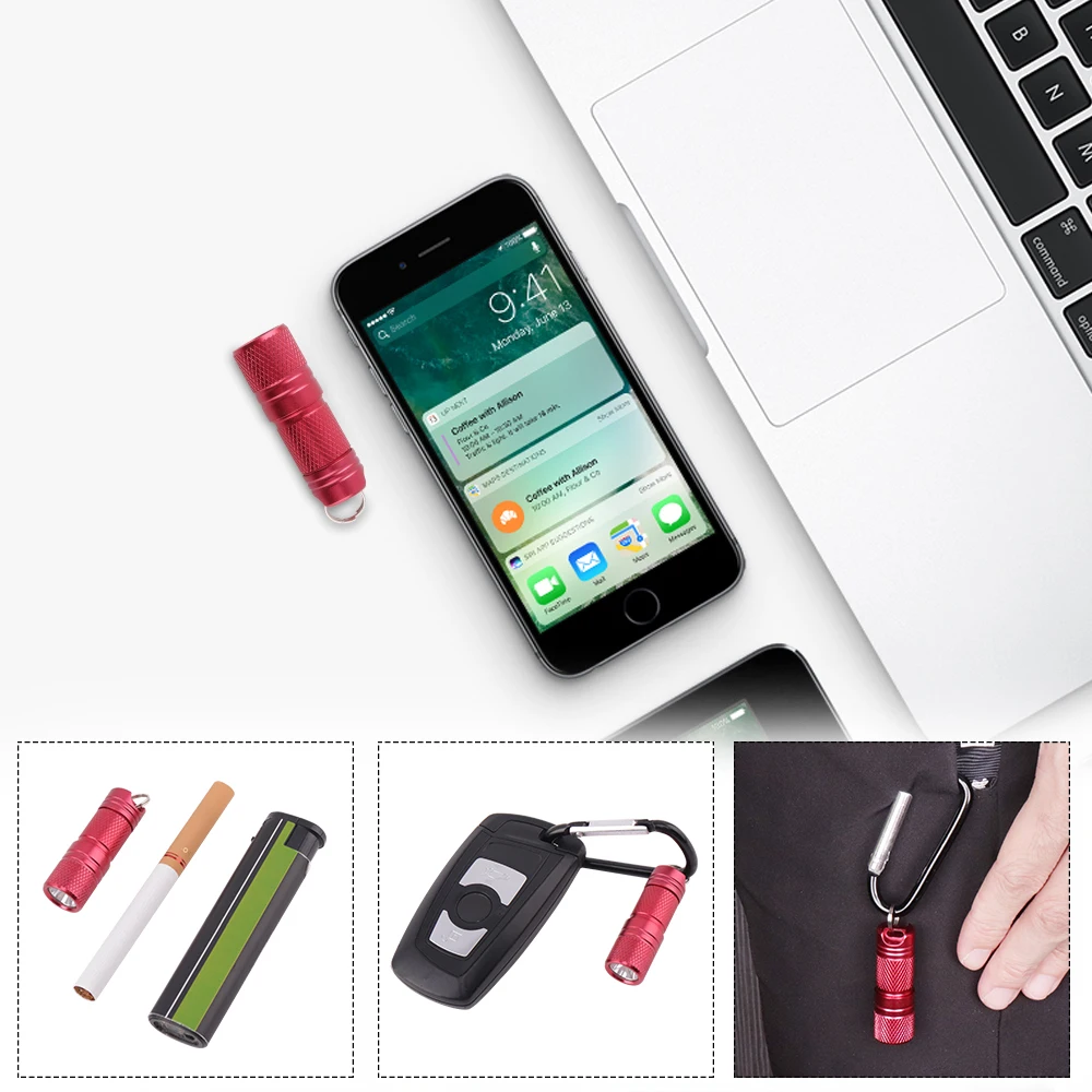 BORUIT SLD-T7 USB Перезаряжаемые Портативный Водонепроницаемый из легкого сплава мини