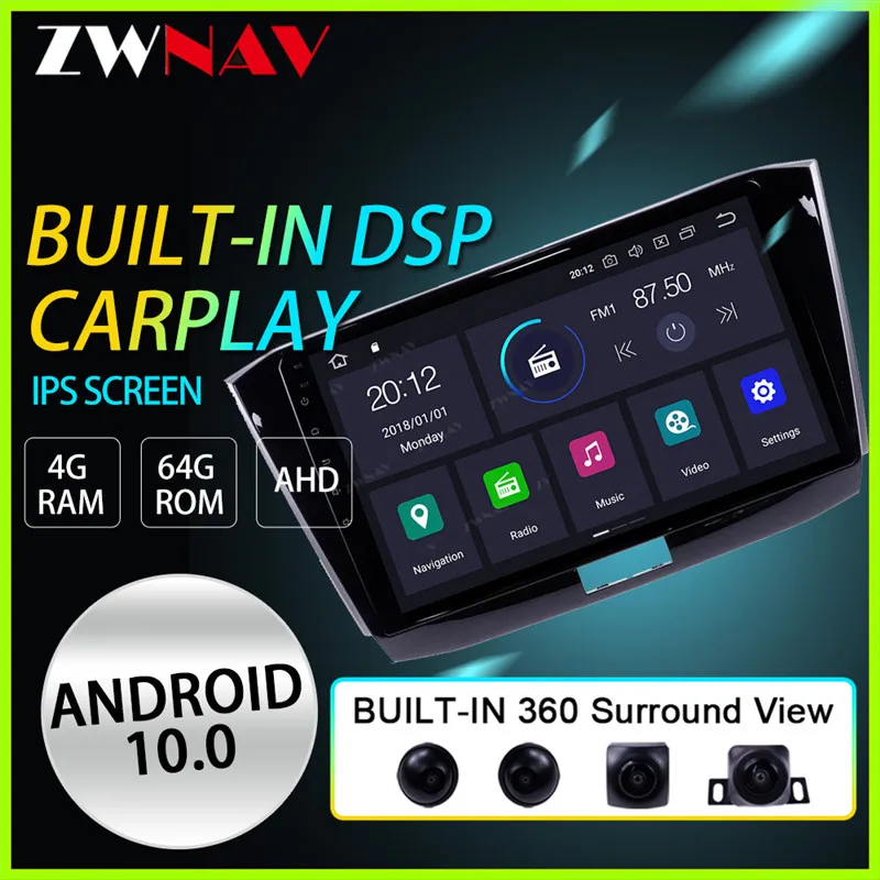 Android 10 Автомобильный мультимедийный видео плеер навигация GPS для Фольксваген