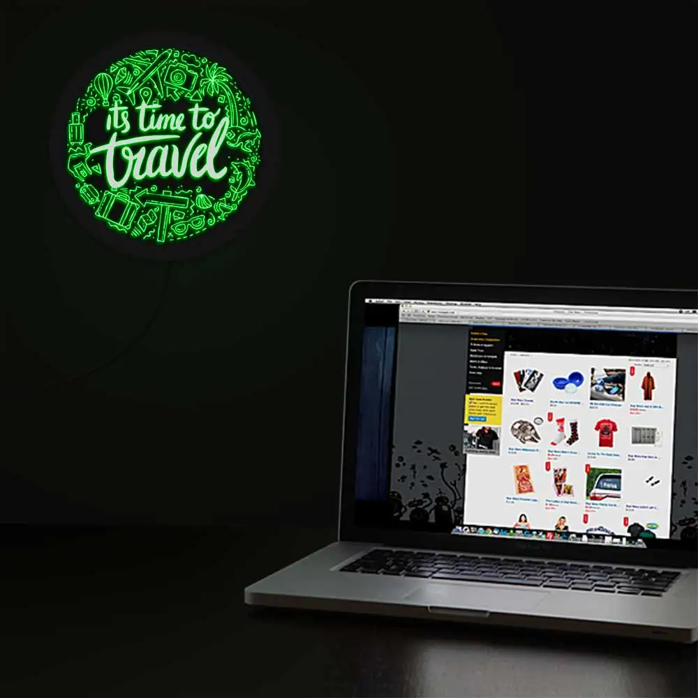 Элементы для путешествий светодиодный подвесной знак время путешествия