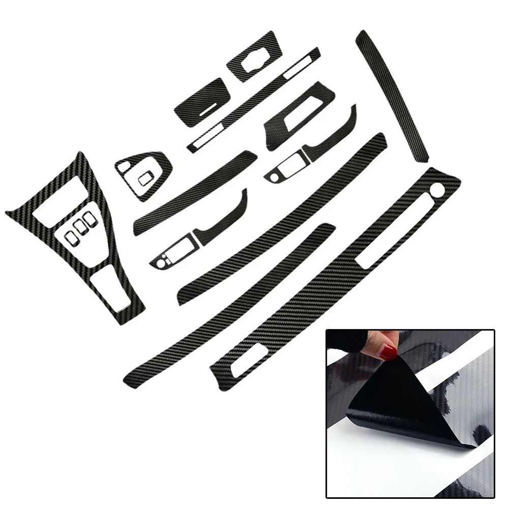 

Carbon Fiber Black 5D Interior Carbon Fiber Vinyl Trim Decal For BMW 3 Series E90 2005-2013 Vinyl Trim