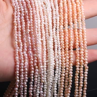 natural freshwater pearl beads potato shape loose beads pink purple white for jewelry making diy necklace bracelet size 2 3mm