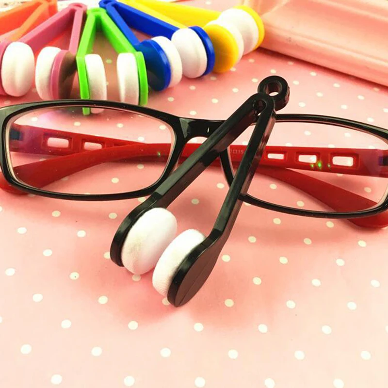 

1PC Mini Two-side Glasses Brush Microfiber Spectacles Cleaner Glasses Cleaning Rub Cleaner Eyeglass Cleaner Brush Screen Rub