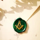 Новый восковой штамп с логотипом масонов, бесплатный симбо циркуль и буква G, восковая печать