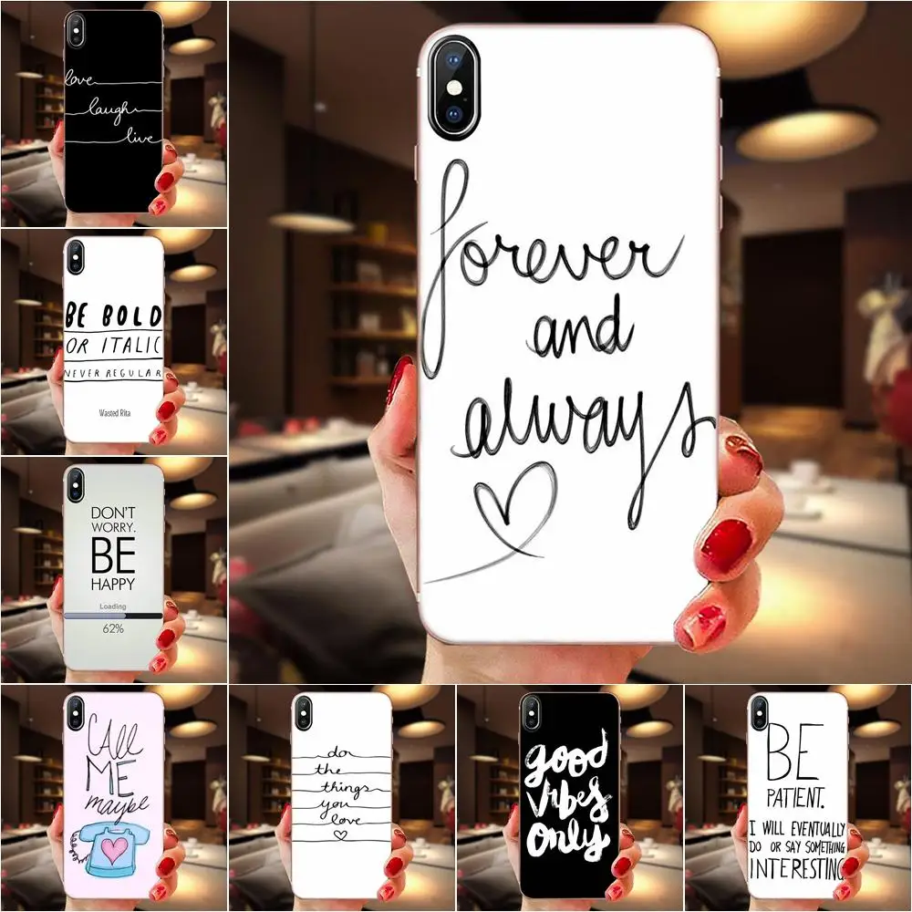 Пословица фраза девиз Happe День святого Валентина для Motorola G G2 G3 G4 G5 G6 G7 Plus Xiaomi Redmi Note