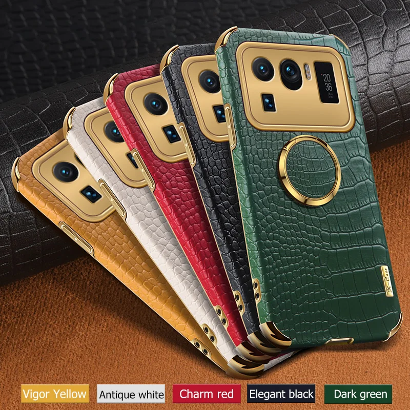 

Magnetic Ring Stand Case For Xiaomi Mi 11 Lite Pro Ultra Redmi Note10 Pro Max s Crocodile Protective Cover For Redmi Note 10Pro