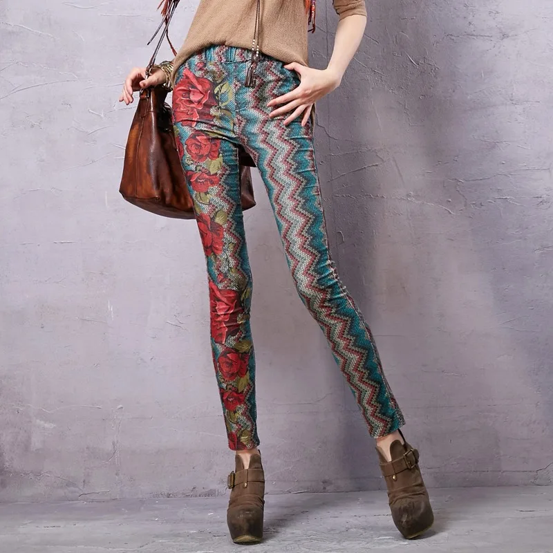 Горячая Распродажа возврат! Женские винтажные леггинсы ARTKA эластичные