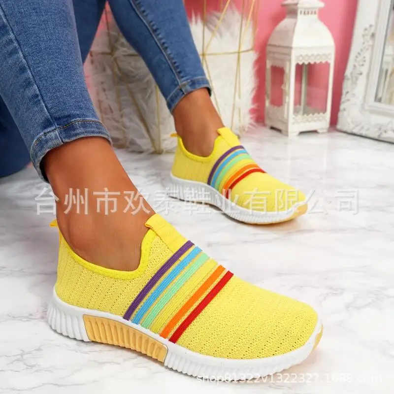 

Женские кроссовки без шнуровки, плоская подошва, лоферы, прогулочная обувь, лето 42