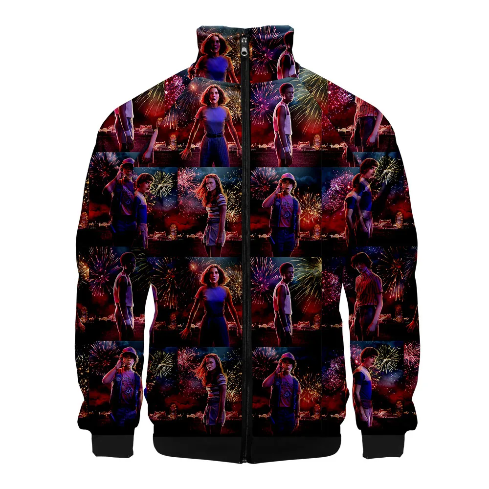 

High Quality Jackets Stranger Things Bomber Jacket Men Zipper Retro Clothing Autumn Winter Creative Cool Fashion Jackets