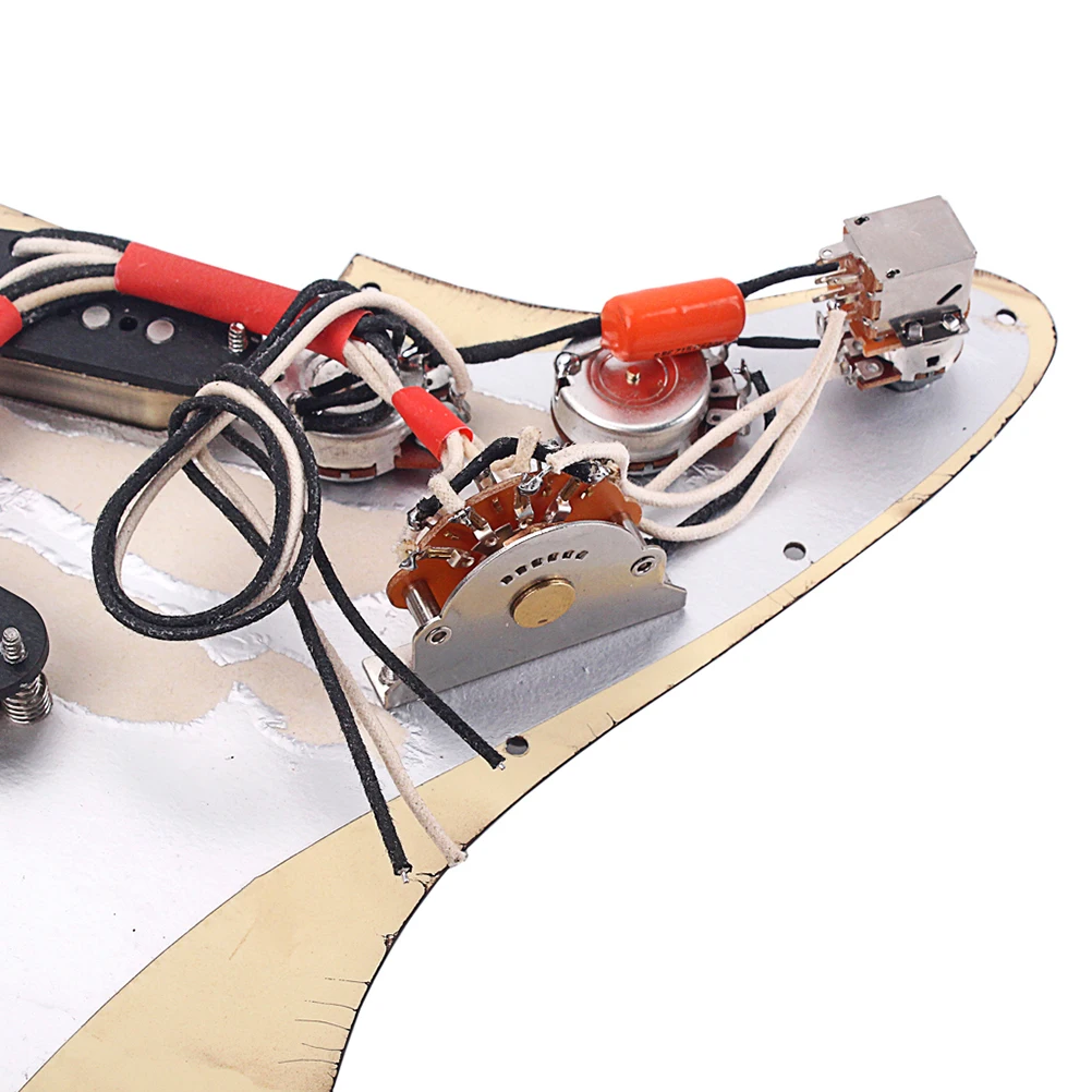 1 комплект GP120 SSS загружен Предварительно проводной Humbucker Pickguard пикапы набор ручек