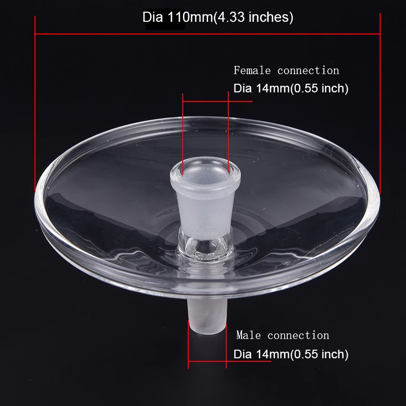 

1PC 14mm Male-Female Dia Connection Glass Ash Tray For Hookah Shisha Chicha Narguile part
