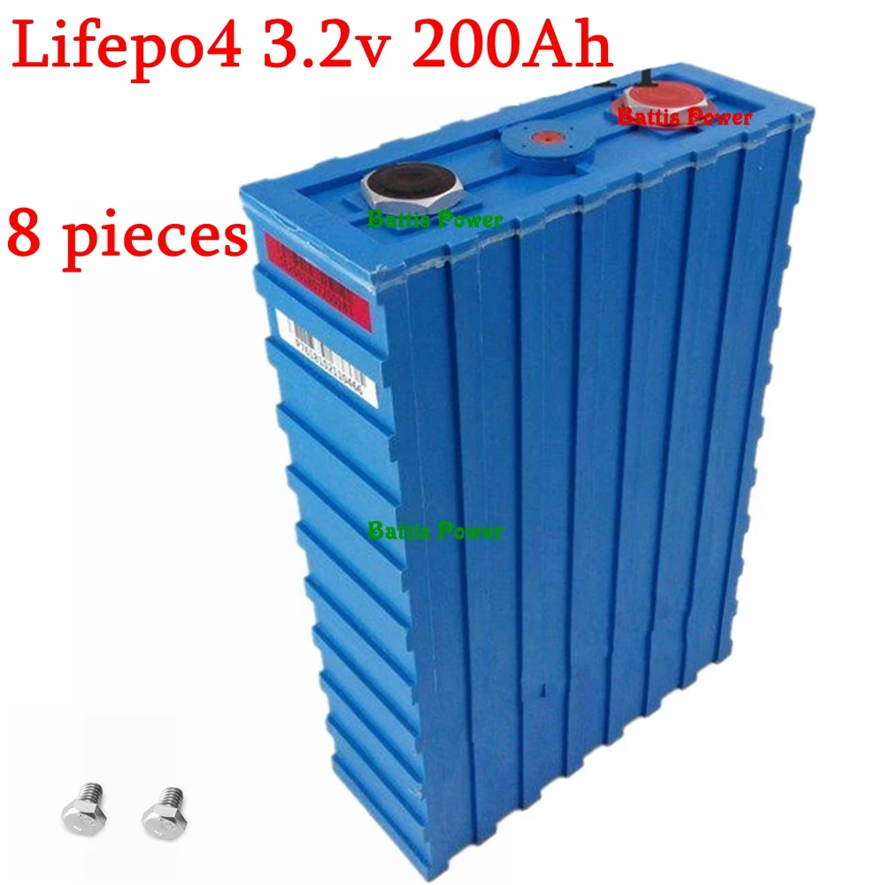 8 шт. 3 2 В 200AH Lifepo4 3C 600A мощность фотоэлектрический солнечной энергии хранения