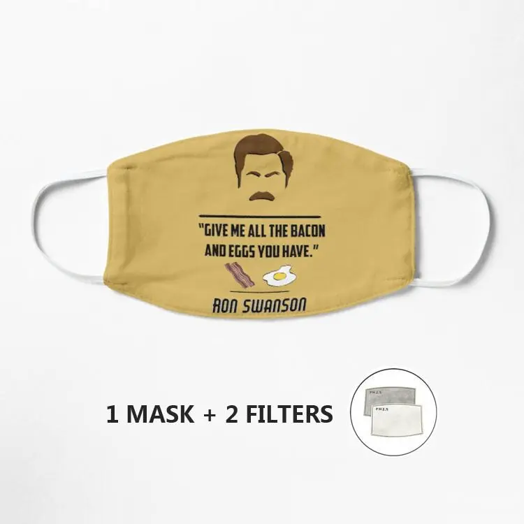 

Многоразовая Защитная Пылезащитная маска Ron Swanson Mascarilla