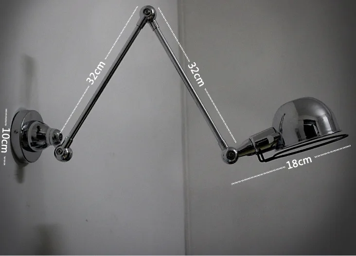 Американский Ретро вращающийся светодиодный настенный светильник большого