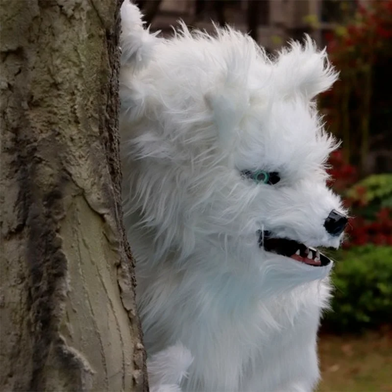 Fursuit Fox Mascot Costume Long Plush Hair Animatronic Mouth Carnival Halloween | Тематическая одежда и униформа
