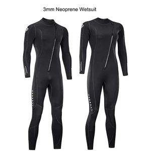 Ультраэластичный неопреновый теплый гидрокостюм 3 мм с молнией спереди, полноразмерный комбинезон для дайвинга, подводного плавания, серфинга