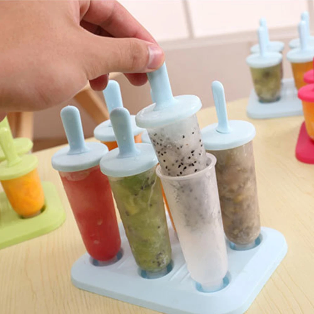 

Ice Pop Box Round Shaped Popsicle Mold Reusable Summer DIY Homemade Ice Cream Frozen Ice Lolly POPsicle Mould Kitchen Tool