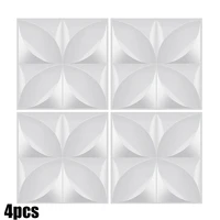 4pcs white pvc 3d wall panels decorative wall ceiling tiles 30x30cm waterproof living room tv background home decor stickers