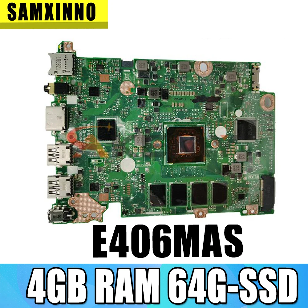 

For ASUS Laptop mainboard E406M E406MA E406MAS Laptop pc motherboard Graphics W/ Intel Pentium 4GB RAM 64G-SSD
